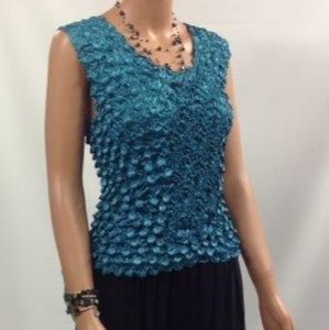 Turquoise fitted stretchy tank top one size (NWT)